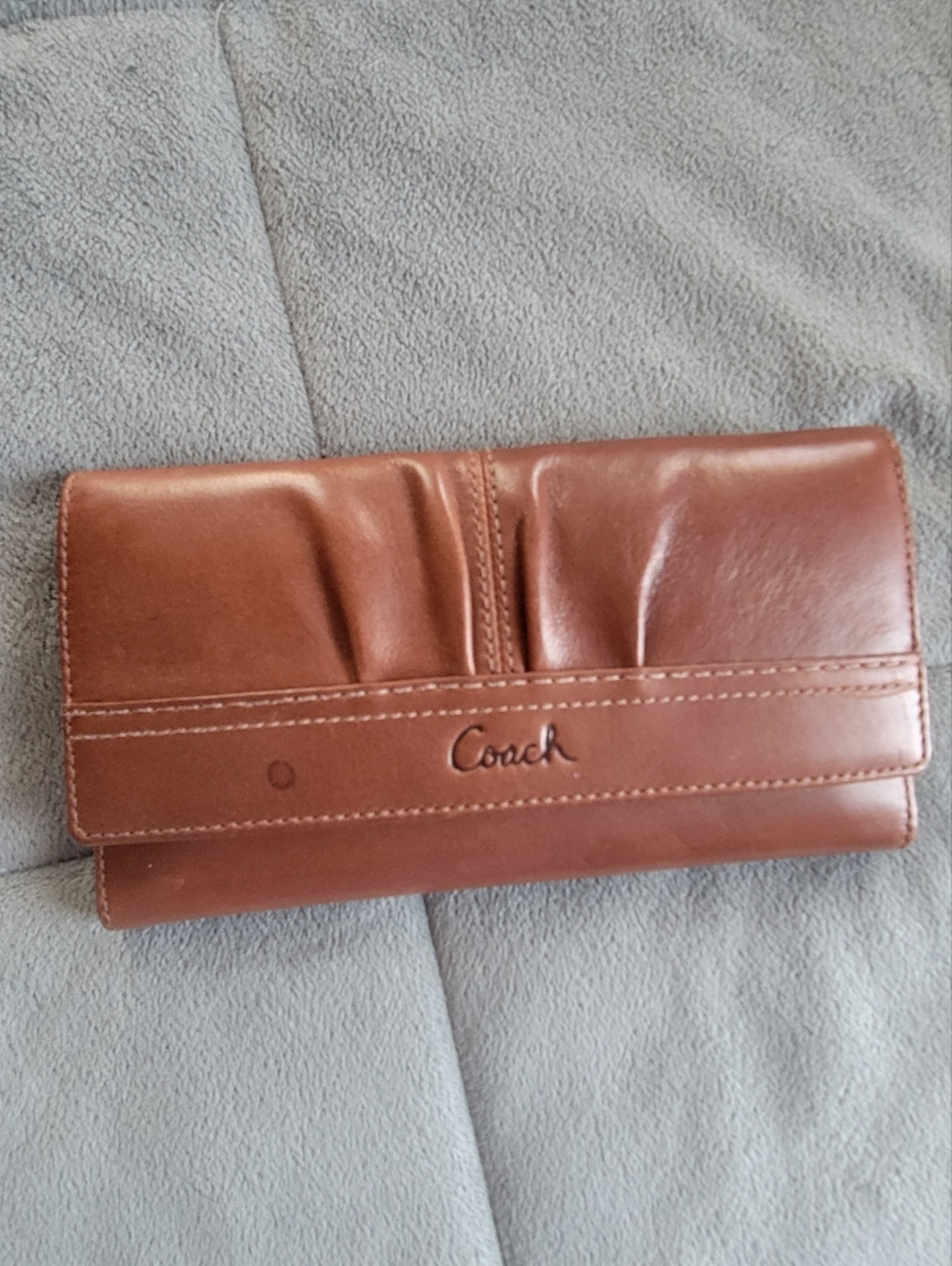 Coach Brown Leather Continental Wallet